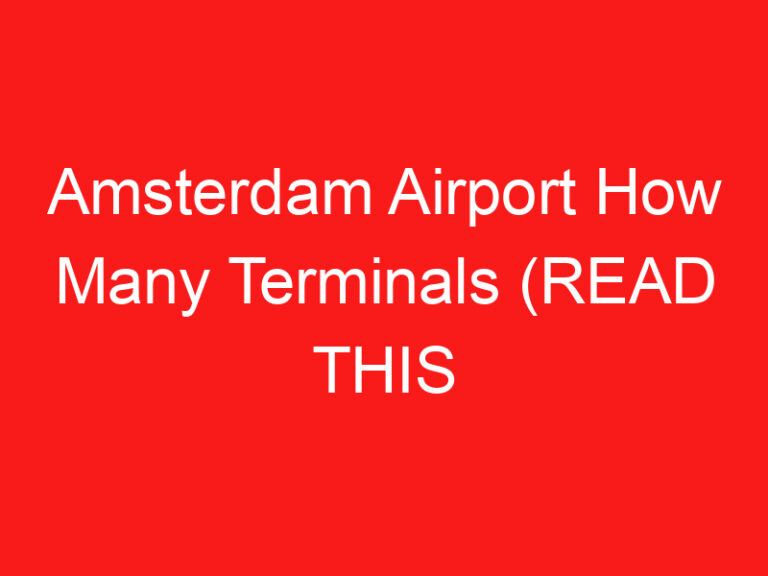 Amsterdam Airport How Many Terminals (READ THIS FIRST!)