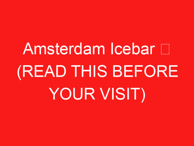 Amsterdam Icebar ➥ (ご来場前にお読みください)