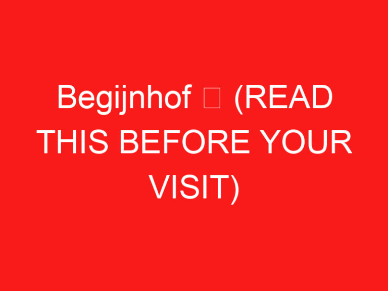 Begijnhof ➥ (اقرأ هذا قبل زيارتك)