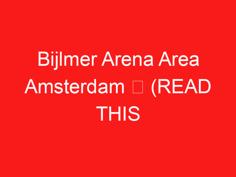 Bijlmer Arena Area Amsterdam ➥ (방문하기 전에 이것을 읽으십시오)