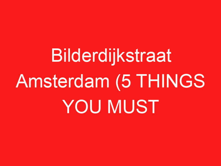 Bilderdijkstraat Amsterdam (5 THINGS YOU MUST KNOW About This Shopping street