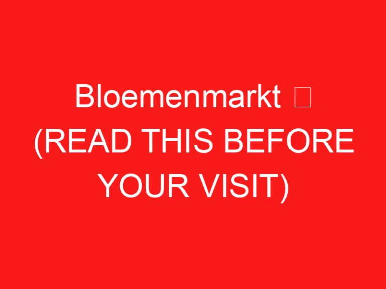Bloemenmarkt ➥ (ご来場前にお読みください)