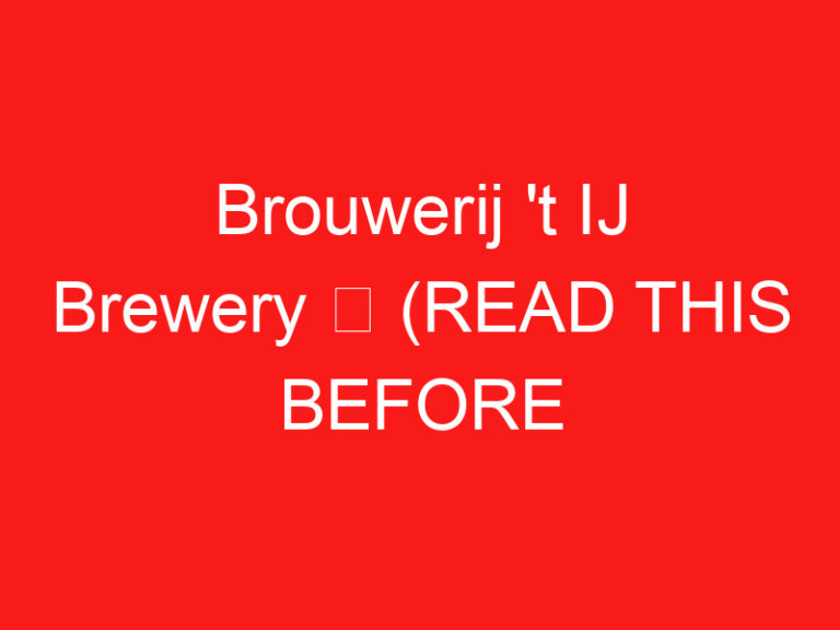 Cervecería Brouwerij 't IJ ➥ (LEA ESTO ANTES DE SU VISITA)