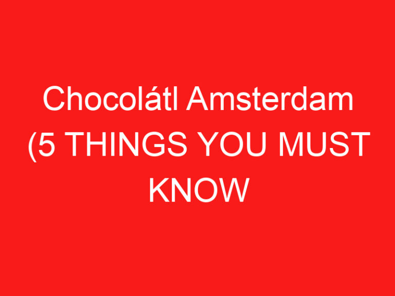 Chocolátl Amsterdam (5 THINGS YOU MUST KNOW About This Specialty chocolate store