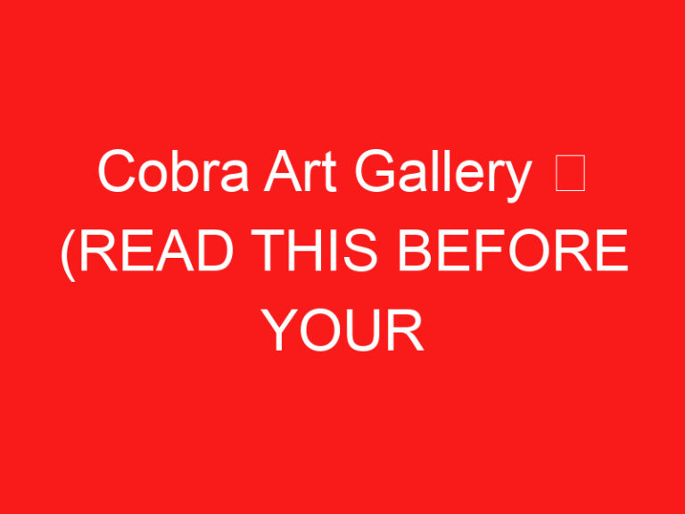 Cobra Art Gallery ➥ (ZİYARETİNİZDEN ÖNCE BUNU OKUYUN)