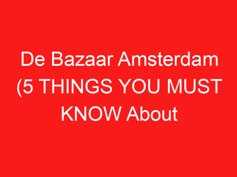 De Bazaar Amsterdam (5 THINGS YOU MUST KNOW About This Flea market