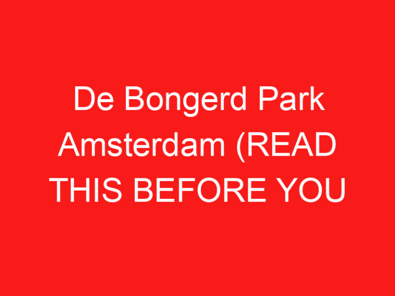 De Bongerd Park Amsterdam (LESEN SIE DIES VOR IHREM BESUCH!)