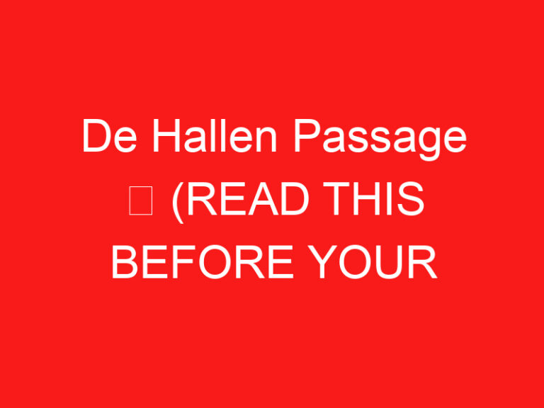 De Hallen Passage ➥ (PRZECZYTAJ TO PRZED WIZYTĄ)
