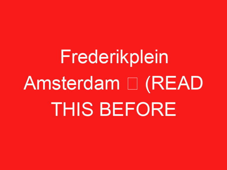Frederikplein Amsterdam ➥ (방문하기 전에 이것을 읽으십시오)