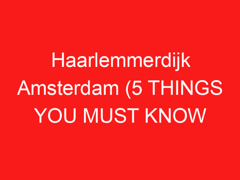 Haarlemmerdijk 阿姆斯特丹 (5 关于这条购物街你必须知道的事情