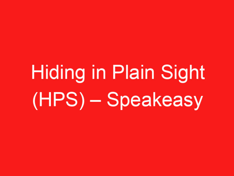 Hiding in Plain Sight (HPS) – Cocktail bar speakeasy ➥ (LEGGI QUESTO PRIMA DELLA TUA VISITA)