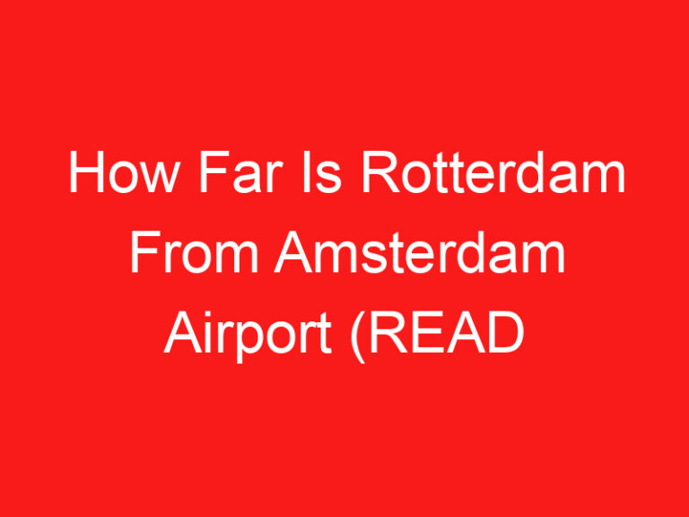 How Far Is Rotterdam From Amsterdam Airport (READ THIS FIRST!)