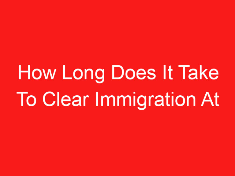 How Long Does It Take To Clear Immigration At Amsterdam Airport (हे प्रथम वाचा!)