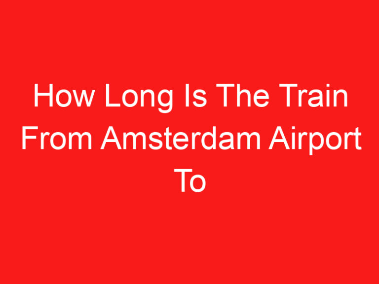 How Long Is The Train From Amsterdam Airport To Central Station (READ THIS FIRST!)