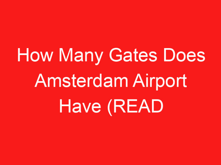 How Many Gates Does Amsterdam Airport Have (READ THIS FIRST!)