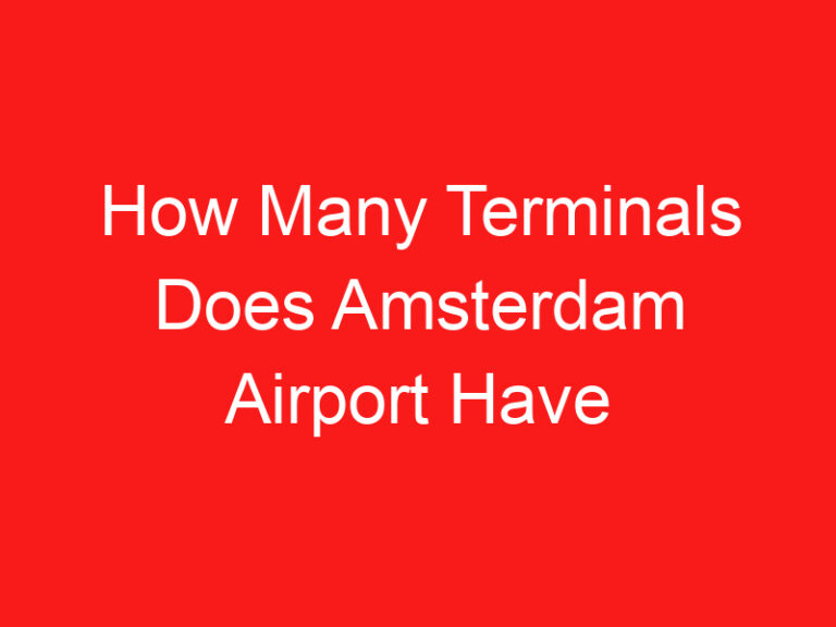How Many Terminals Does Amsterdam Airport Have (READ THIS FIRST!)