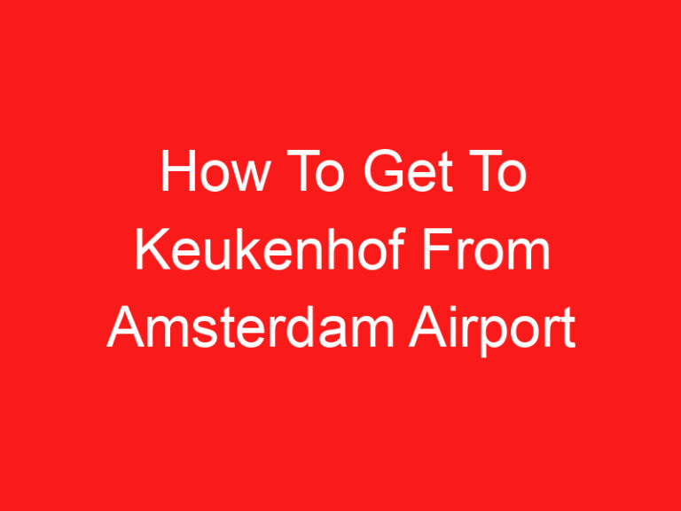 How To Get To Keukenhof From Amsterdam Airport (READ THIS FIRST!)