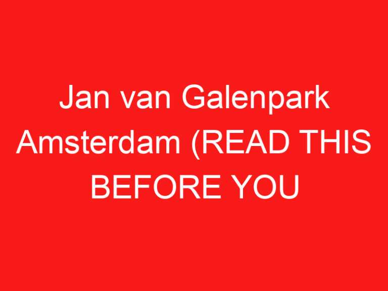 Jan van Galenpark Amsterdam (LEES DIT VOORDAT JE LANGSKOMT!)