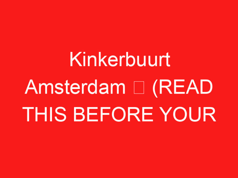 Kinkerbuurt Amsterdam ➥ (ZİYARETİNİZDEN ÖNCE BUNU OKUYUN)