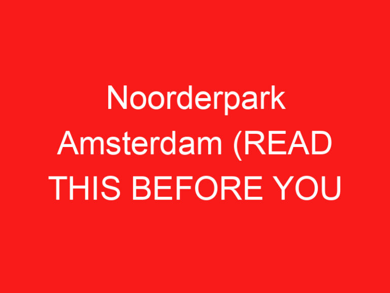 Noorderpark Amsterdam (READ THIS BEFORE YOU VISIT!)