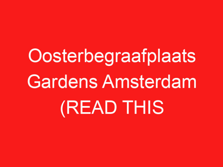 Oosterbegraafplaats Gardens Amsterdam (READ THIS BEFORE YOU VISIT!)