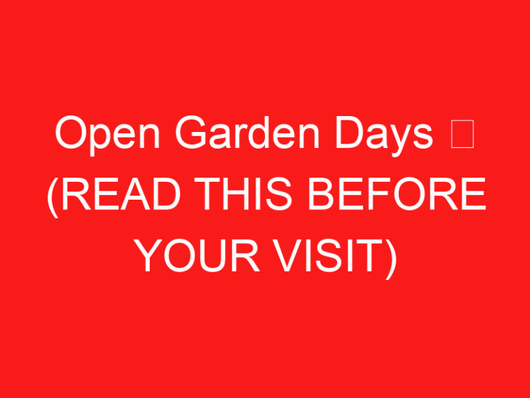 Open Garden Days ➥ (PRZECZYTAJ TO PRZED WIZYTĄ)
