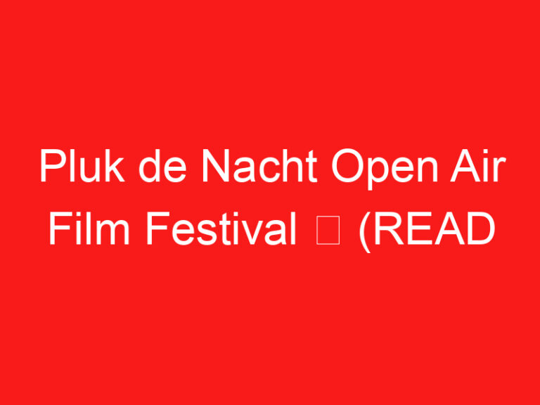 Festival de Cine al Aire Libre de Pluk de Nacht ➥ (LEA ESTO ANTES DE SU VISITA)