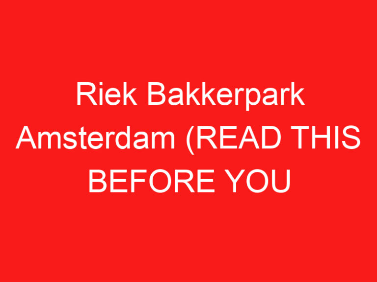 Riek Bakkerpark Amsterdam (READ THIS BEFORE YOU VISIT!)