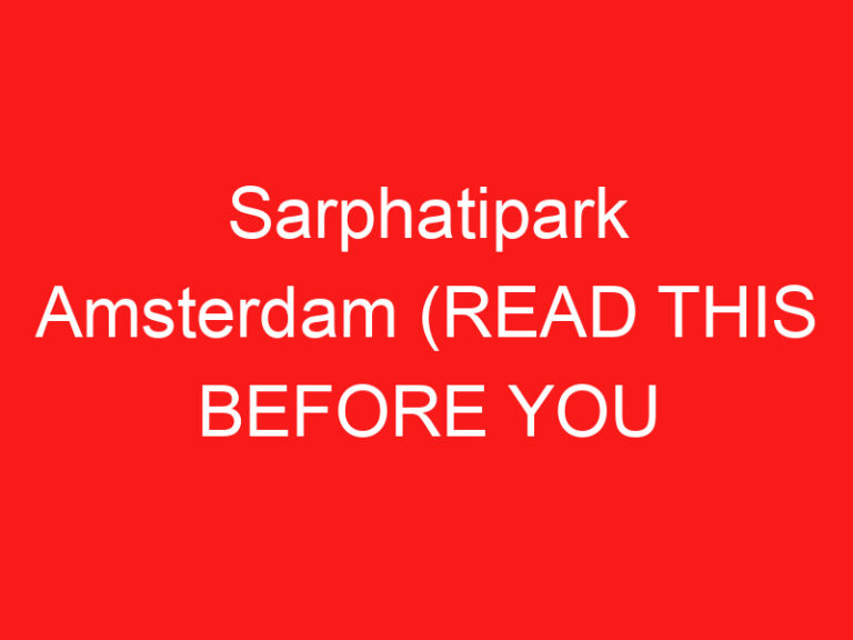 Sarphatipark Amsterdam (LESEN SIE DIES VOR IHREM BESUCH!)