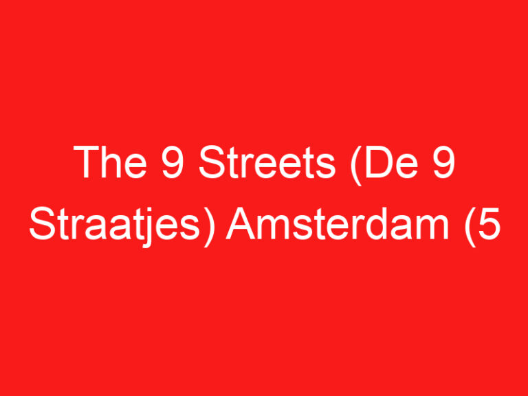 Der 9 Straßen (DE 9 Straatjes) Amsterdam (5 THINGS YOU MUST KNOW About This Boutique shopping area