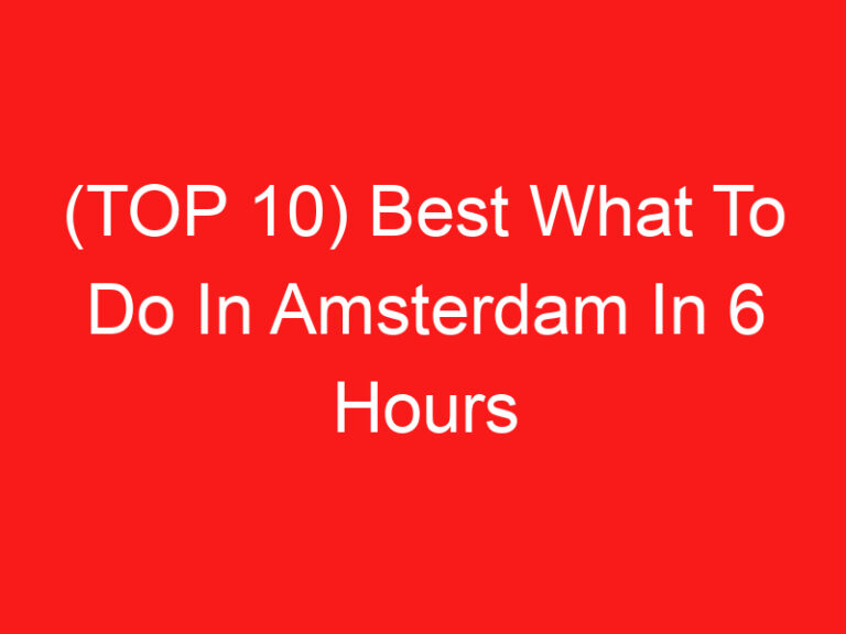 (TOP 10) Best What To Do In Amsterdam In 6 Hours (2024 – 2025)