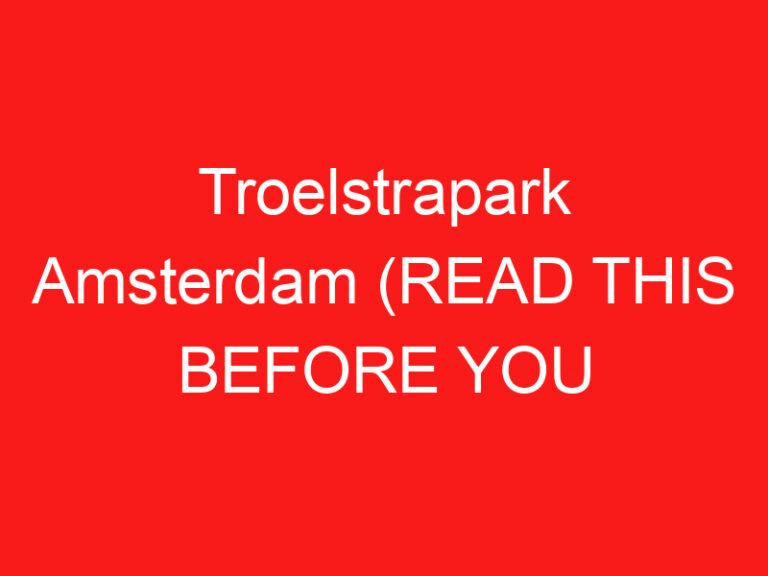 Troelstrapark Amsterdam (READ THIS BEFORE YOU VISIT!)