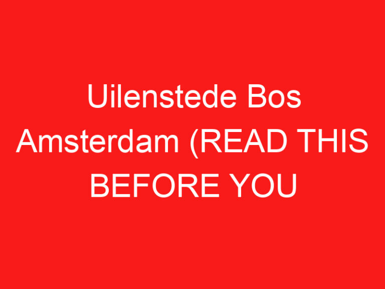 Uilenstede Bos Amsterdam (READ THIS BEFORE YOU VISIT!)