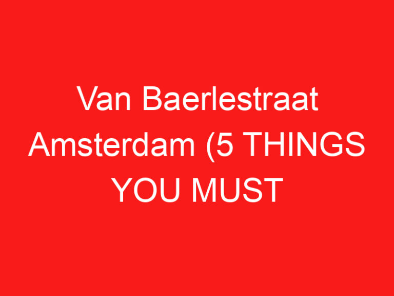 Van Baerlestraat Amsterdam (5 この商店街について知っておくべきこと