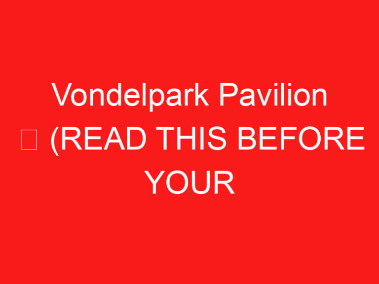 Vondelpark Pavilion ➥ (LEIA ISTO ANTES DE SUA VISITA)