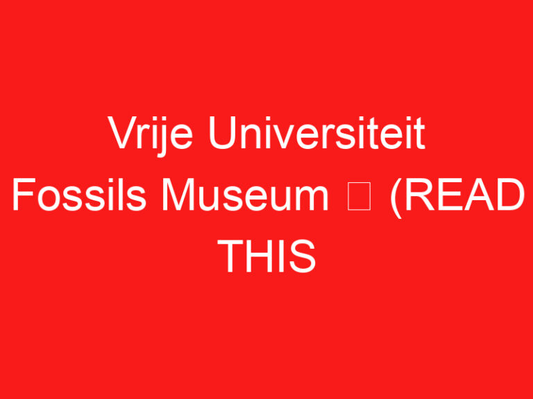 Vrije Universiteit Fossils Museum ➥ (ПРОЧТИТЕ ЭТО ПЕРЕД ВИЗИТОМ)