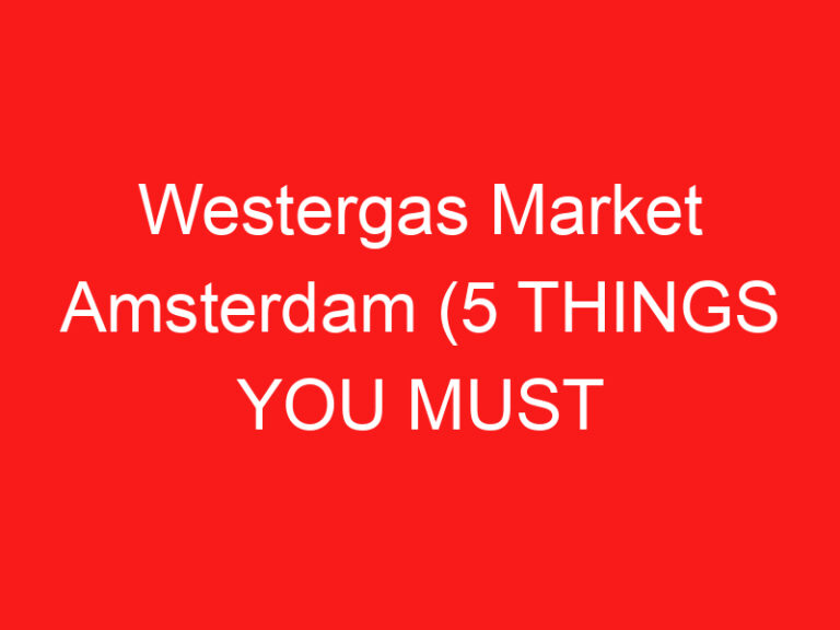 Westergas Market Amsterdam (5 THINGS YOU MUST KNOW About This Food and craft market