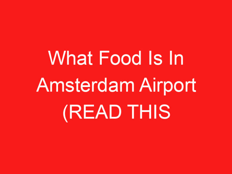 What Food Is In Amsterdam Airport (READ THIS FIRST!)