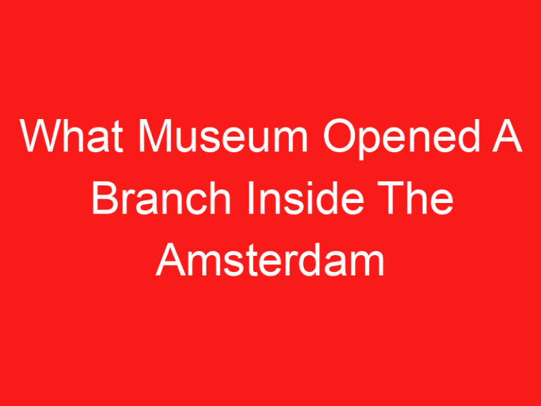 What Museum Opened A Branch Inside The Amsterdam Schiphol Airport (READ THIS FIRST!)