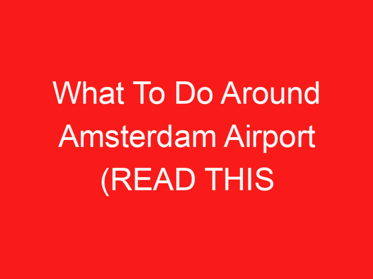 What To Do Around Amsterdam Airport (اقرأ هذا أولا!)