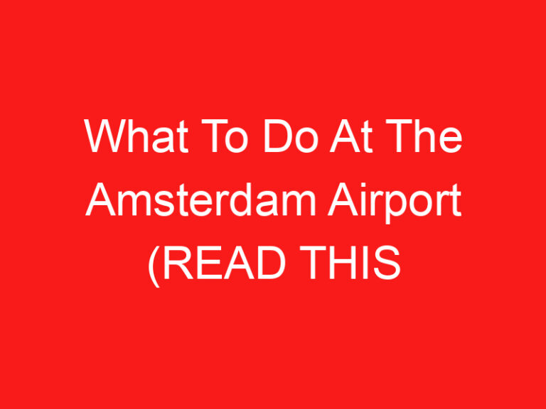 What To Do At The Amsterdam Airport (READ THIS FIRST!)