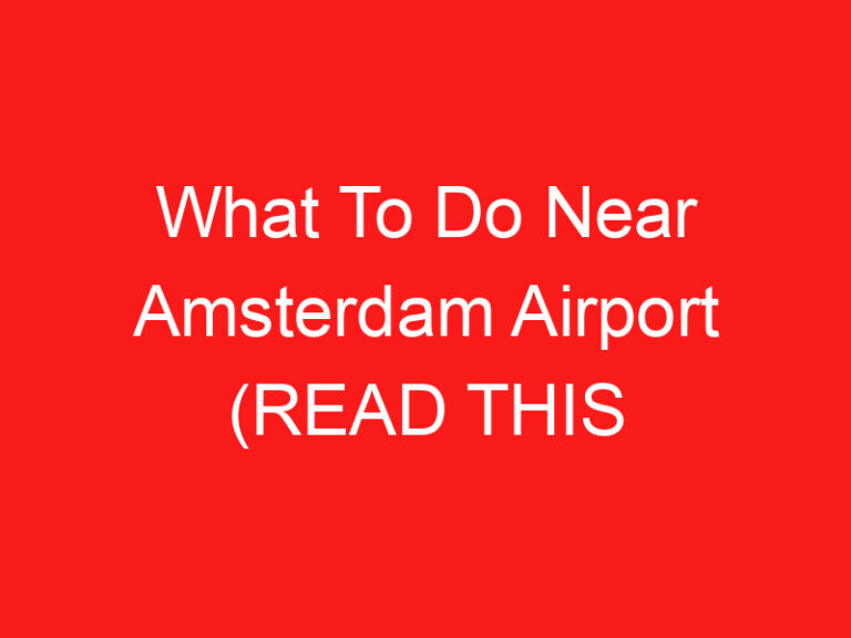 What To Do Near Amsterdam Airport (READ THIS FIRST!)