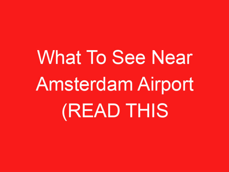 What To See Near Amsterdam Airport (READ THIS FIRST!)