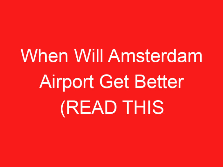 When Will Amsterdam Airport Get Better (READ THIS FIRST!)
