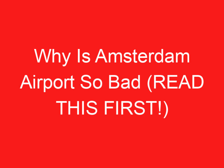 Warum ist der Flughafen Amsterdam so schlecht? (LESEN SIE DIES ZUERST!)
