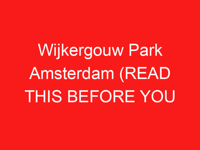 Wijkergouw Park Amsterdam (READ THIS BEFORE YOU VISIT!)